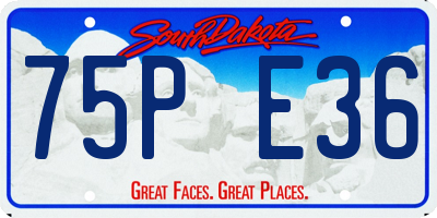 SD license plate 75PE36