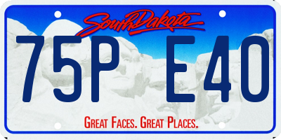SD license plate 75PE40