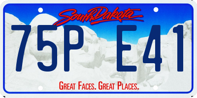 SD license plate 75PE41