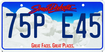 SD license plate 75PE45