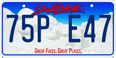 SD license plate 75PE47
