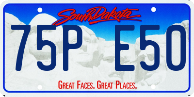 SD license plate 75PE50
