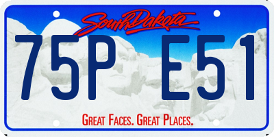 SD license plate 75PE51