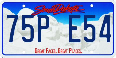 SD license plate 75PE54