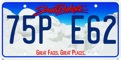 SD license plate 75PE62