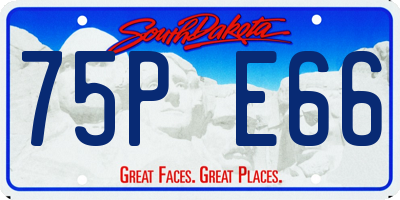 SD license plate 75PE66