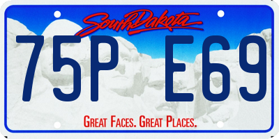 SD license plate 75PE69
