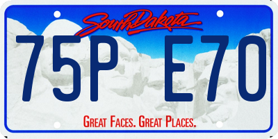 SD license plate 75PE70