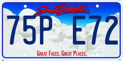 SD license plate 75PE72