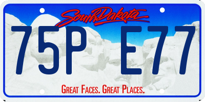 SD license plate 75PE77