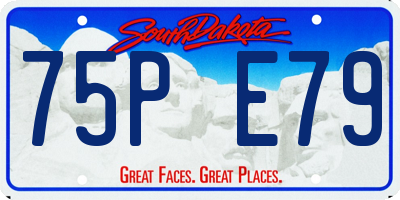 SD license plate 75PE79