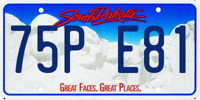 SD license plate 75PE81