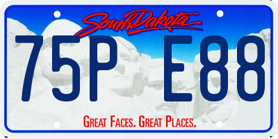 SD license plate 75PE88