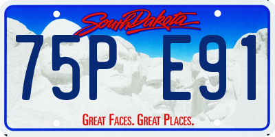 SD license plate 75PE91