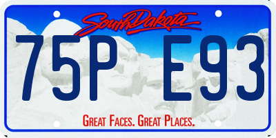 SD license plate 75PE93