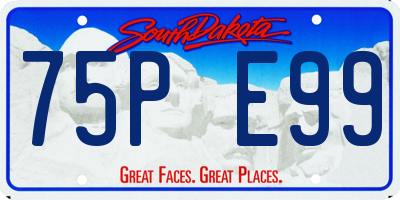 SD license plate 75PE99
