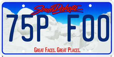 SD license plate 75PF00