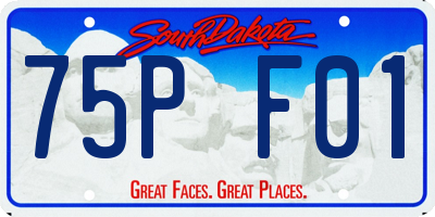SD license plate 75PF01
