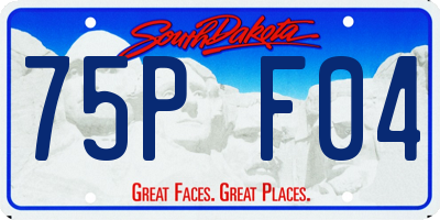SD license plate 75PF04