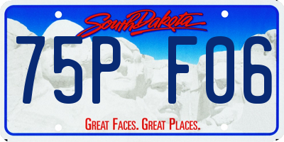 SD license plate 75PF06