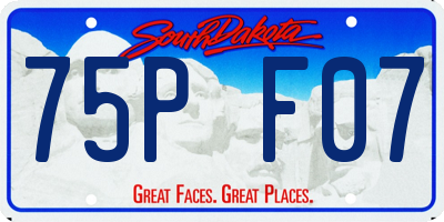 SD license plate 75PF07