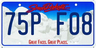 SD license plate 75PF08