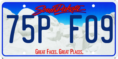 SD license plate 75PF09