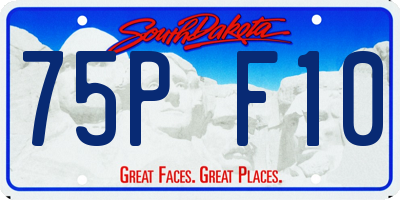 SD license plate 75PF10