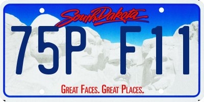SD license plate 75PF11