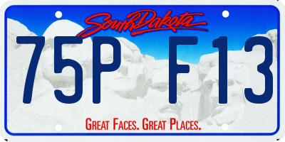 SD license plate 75PF13