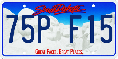 SD license plate 75PF15