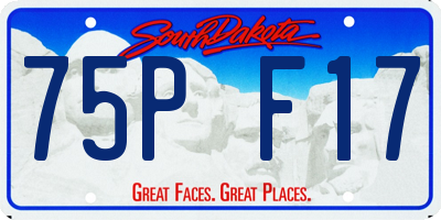 SD license plate 75PF17