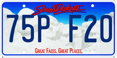 SD license plate 75PF20