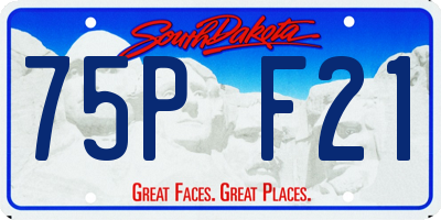 SD license plate 75PF21