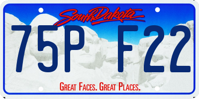 SD license plate 75PF22