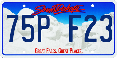SD license plate 75PF23