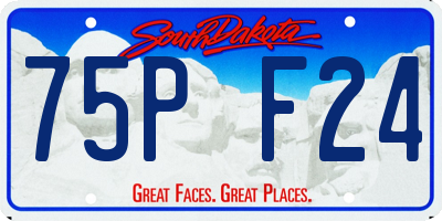 SD license plate 75PF24