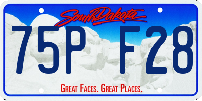 SD license plate 75PF28