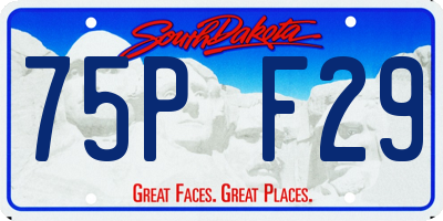SD license plate 75PF29