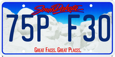 SD license plate 75PF30