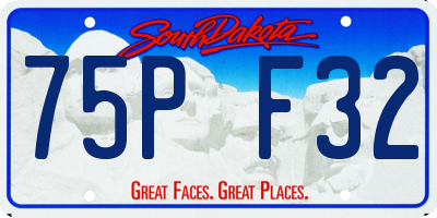 SD license plate 75PF32