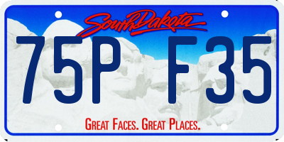 SD license plate 75PF35