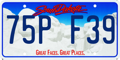 SD license plate 75PF39