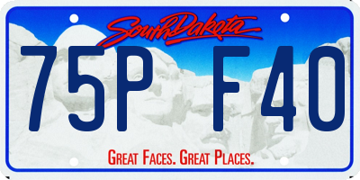 SD license plate 75PF40