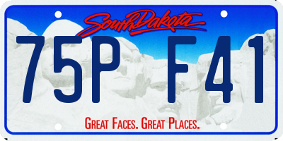 SD license plate 75PF41