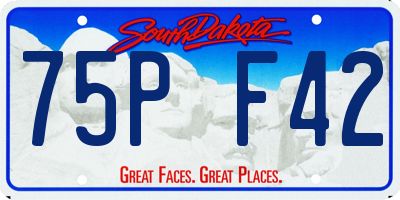 SD license plate 75PF42
