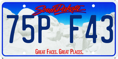 SD license plate 75PF43