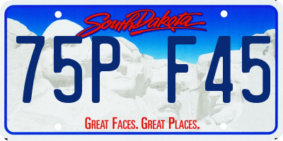 SD license plate 75PF45