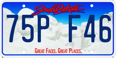 SD license plate 75PF46
