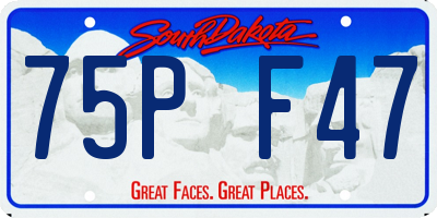 SD license plate 75PF47